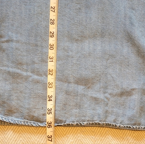 Philosophy Light Wash Denim Chambray Tunic Dress Size Large - Picture 8 of 8